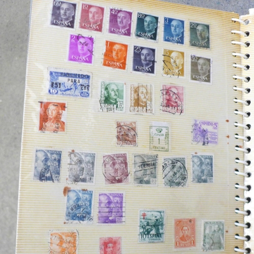 824 - A quantity of stamps in eight albums and one tin