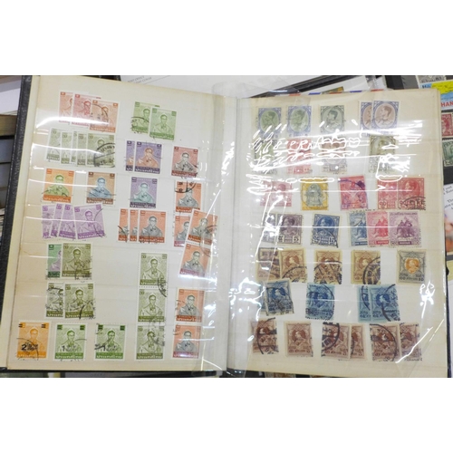 852 - Stamps:- box of stamps, loose and in albums, covers, catalogues, etc.