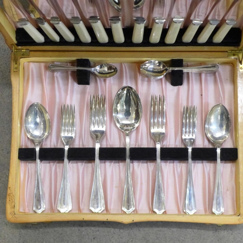 853 - A canteen of Sheffield plate cutlery, J. Billam Ltd.