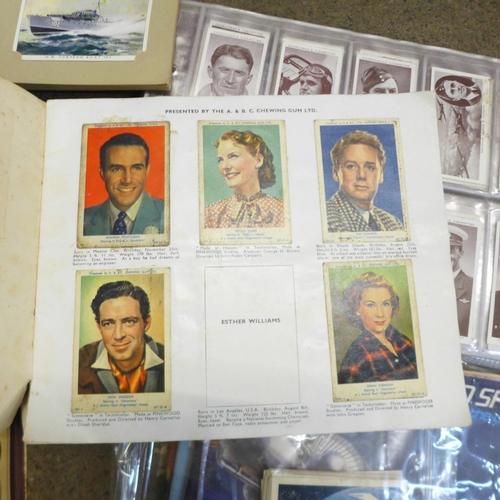 864 - Cigarette cards; full sets, loose cards, tea and other collectors cards