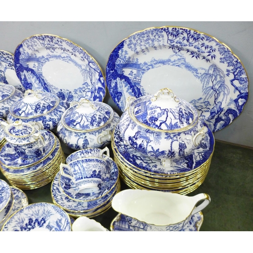 880 - A large collection of Royal Crown Derby Mikado pattern tea and dinnerwares, twelve setting with four... 