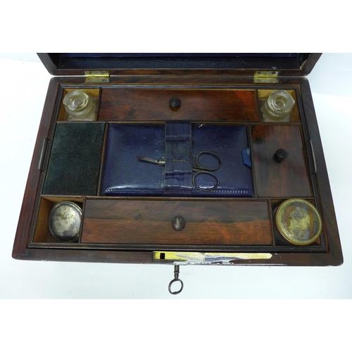 891 - A 19th Century rosewood workbox