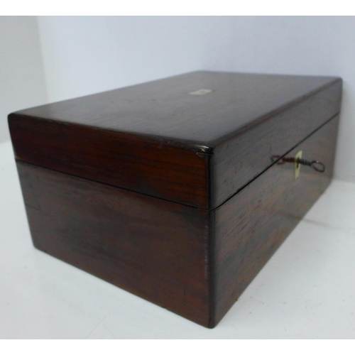 891 - A 19th Century rosewood workbox