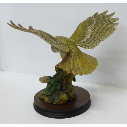 906 - A Border Fine Arts figure of an owl in flight (wing restored)