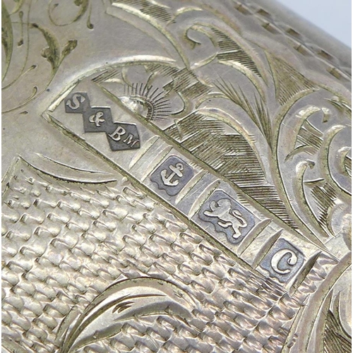 931 - A silver purse/card case with note pad, Birmingham 1902, Smith & Bartlam, 103.2g, 66mm x 94mm