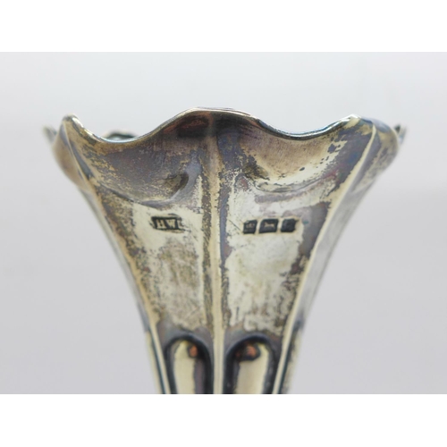 945 - A silver specimen vase, 16cm