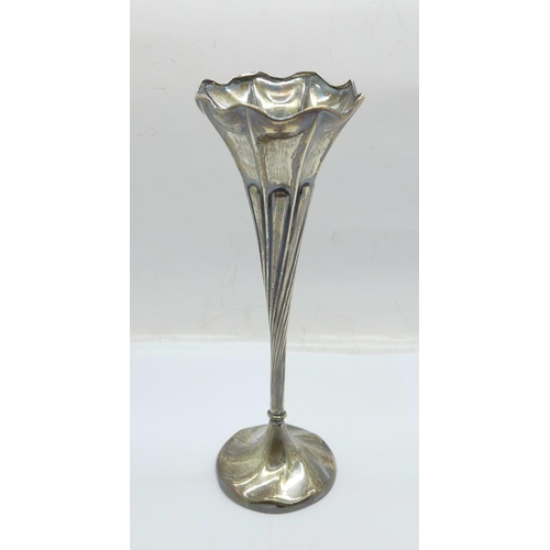 945 - A silver specimen vase, 16cm