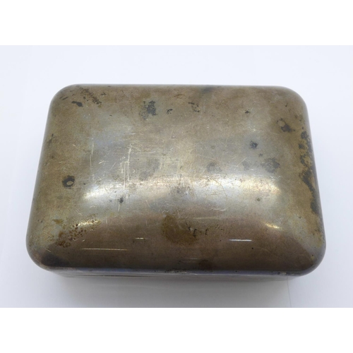 953 - A Gucci .925 silver box, also marked A.I.S. Montecatini-Maggio 1959, 224g, 105 x 77 x 38mm