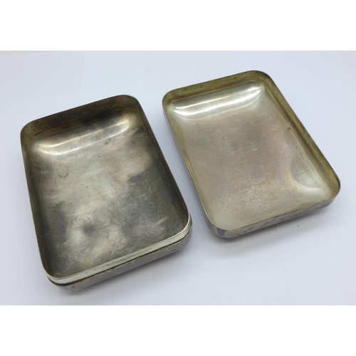 953 - A Gucci .925 silver box, also marked A.I.S. Montecatini-Maggio 1959, 224g, 105 x 77 x 38mm