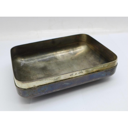 953 - A Gucci .925 silver box, also marked A.I.S. Montecatini-Maggio 1959, 224g, 105 x 77 x 38mm