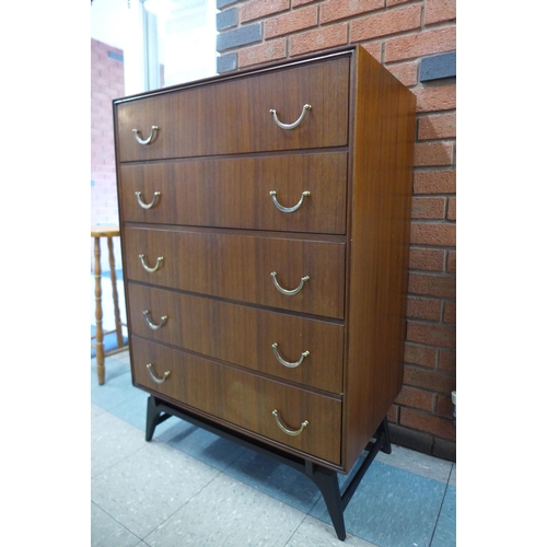 129 - An afromosia chest of drawers