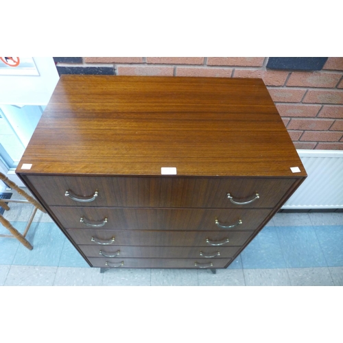 129 - An afromosia chest of drawers