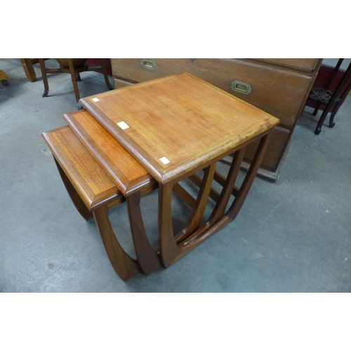 160 - A teak nest of tables