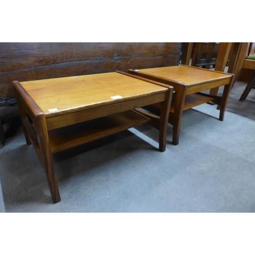 180 - A pair of teak occassional tables