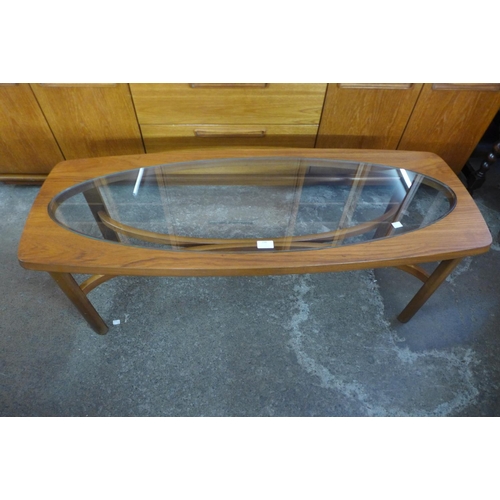 198 - A Nathan teak and glass topped coffee table