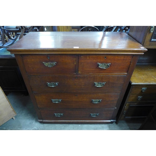 210 - A Victorian walnut chest of drawers