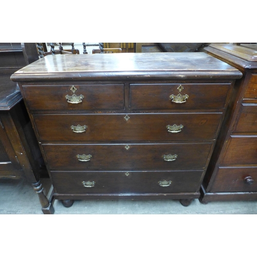 231 - A Victorian stained pine chest of drawers