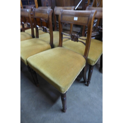 240 - A set of six George IV mahogany chairs