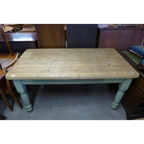 283 - A Victorian painted pine dining table