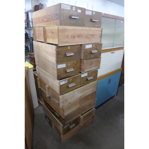 394 - Assorted pine drawers