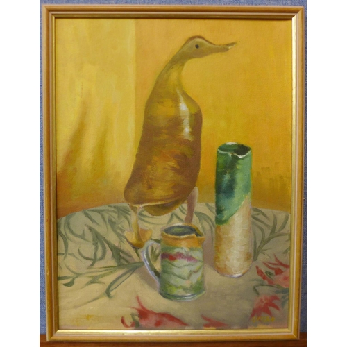 4 - Pamela Guille, still life, oil on canvas, 39 x 29cms, framed