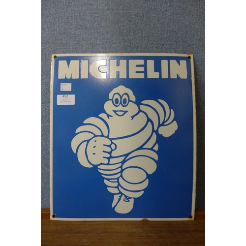 452 - A Michelin enamelled sign