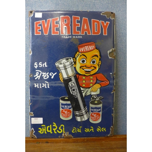 460 - An Eveready enamelled sign