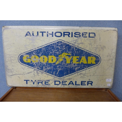 461 - An aluminium Goodyear sign