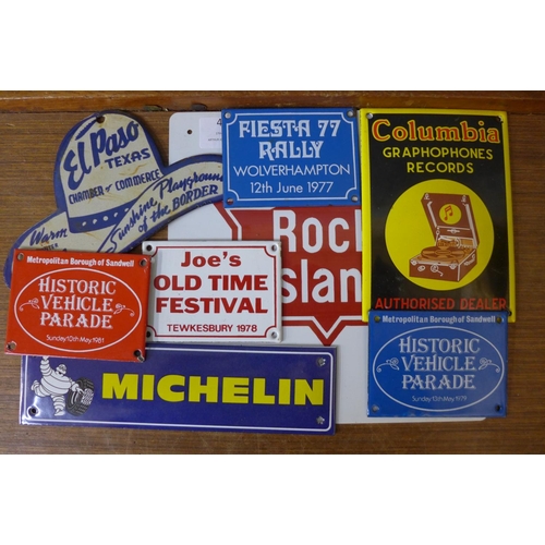 463 - Eight small assorted advertising signs