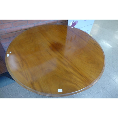 83 - A Victorian mahogany circular tilt-top breakfast table, 74cms h, 122cms dia.