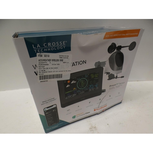 3076 - Accuweather Wireless Wind & Weather Station (219-105) * This lot is subject to VAT