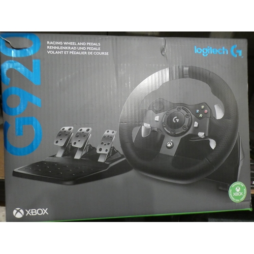 3080 - Logitech Xbox G920 Driving Force Steering Wheel, RRP £139.99 + VAT (219-106) * This lot is subject t... 