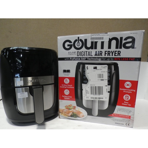 3151 - A Gourmia Air Fryer     (218 -122 ) * This Lot Is Subject To Vat