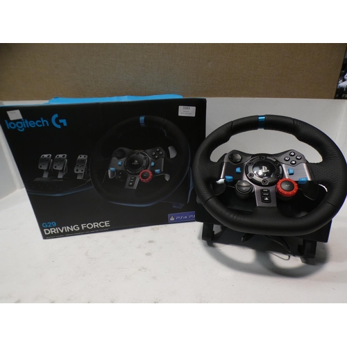 3163 - A Logitech Driving Force Steer Wheel   (218 -143 ) * This Lot Is Subject To Vat