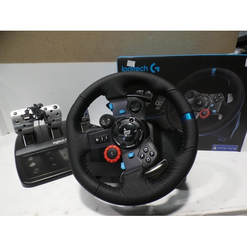 3163 - A Logitech Driving Force Steer Wheel   (218 -143 ) * This Lot Is Subject To Vat