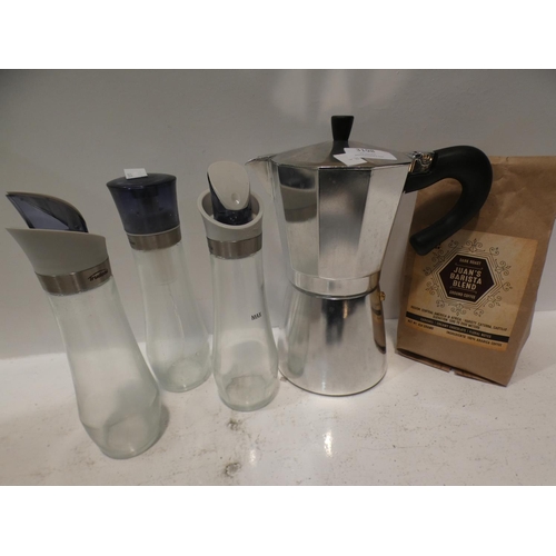 3198 - Artisan Coffee Gift Set and Set of 3 Trudeau Oil/Spray Bottles  (219-216, 226) * This lot is subject... 