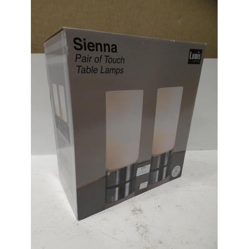 3202 - Sienna Chrome Table Lamps (219-339) * This lot is subject to VAT