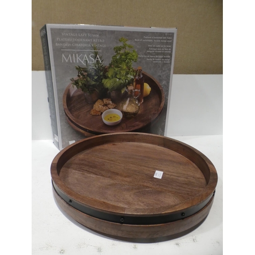 3203 - Mango & Iron Mikasa Vintage Lazy Susan (219-366) * This lot is subject to VAT