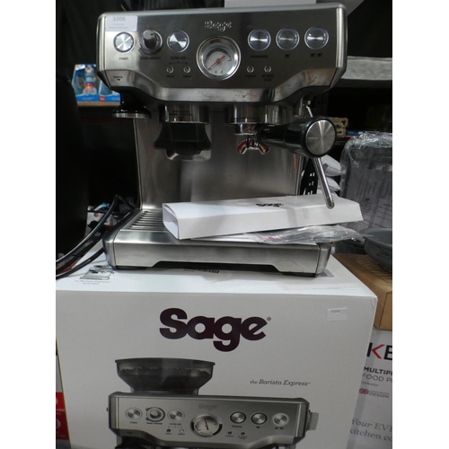 3205 - Sage Pump Coffee Machine - with accessories, RRP £399.99 + VAT (219-199) * This lot is subject to VA... 