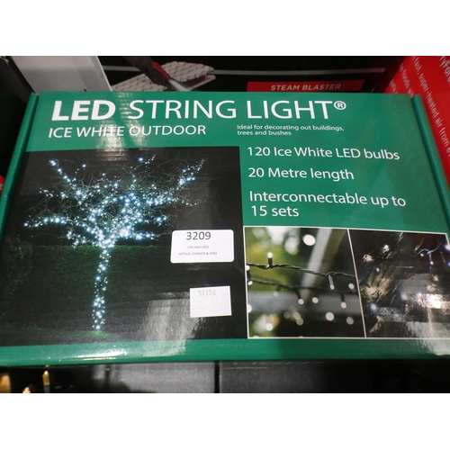 3209 - LED White String Lights (219-348) * This lot is subject to VAT