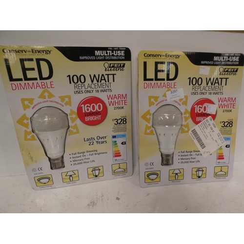 3297 - 2 Feit A60 100W Bulbs * This Lot Is Subject To Vat