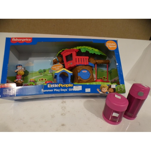 3345 - Little People Treehouse Gift Set and Thermos Funtainer Bottle/Food Jar  (219-175, 191) * This lot is... 