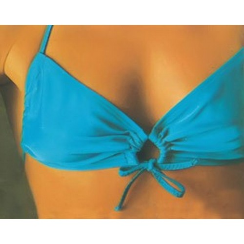 3066 - A quantity of 50 bandeau bikinis in yellow, orange, turquoise and black - sizes S, M & L