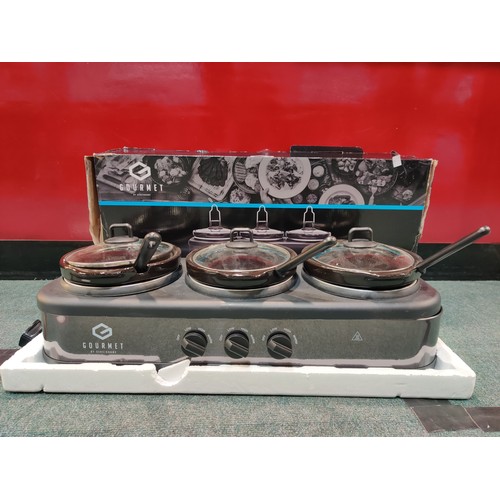 3216 - MPL Triple Black Slow Cooker (219-343) * This lot is subject to VAT