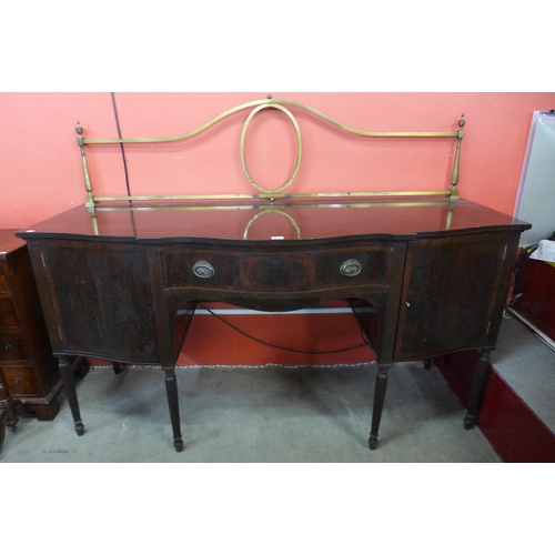 98 - An Edward VII Maple & Co. inlaid mahogany serpentine sideboard