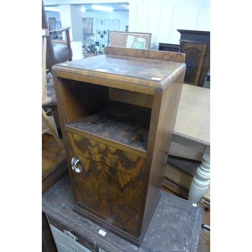 297 - An Art Deco walnut pot cupboard