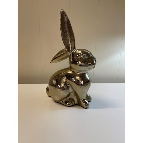 1351 - A silver metal rabbit, 25cms (7062316)   #