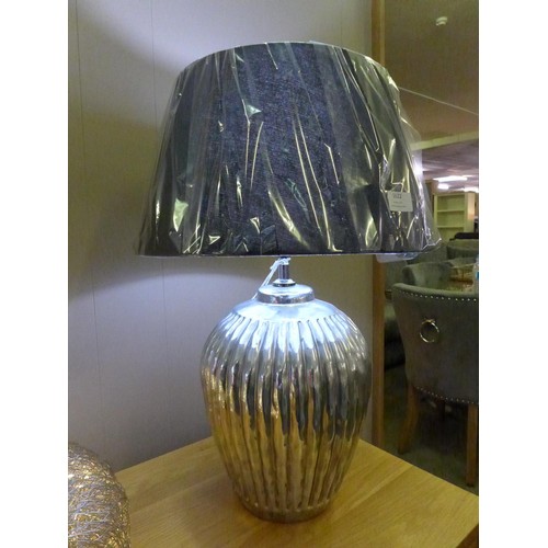 1403 - A Birkdale ribbed silver table lamp   (MC720145)