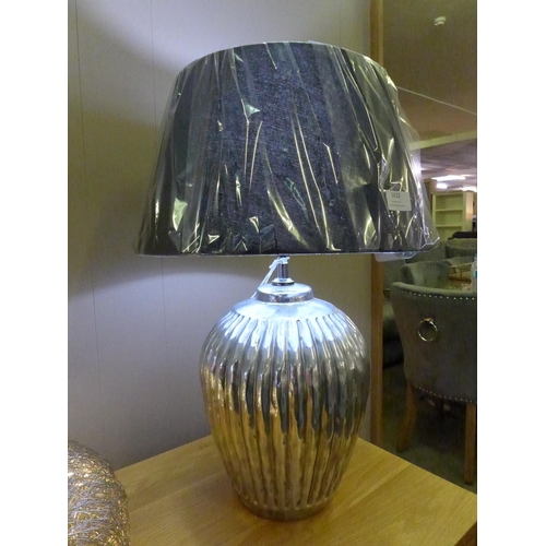 1404 - A Birkdale ribbed silver table lamp   (MC719940)