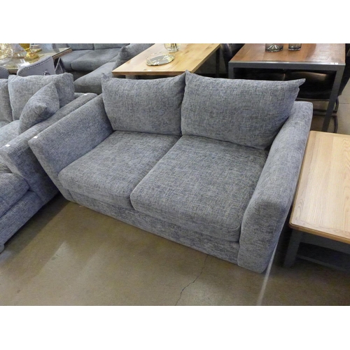 1448 - A grey upholstered three seater sofa